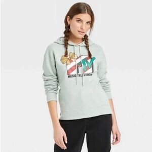 MTV Christmas hooded Sweatshirt present nwt